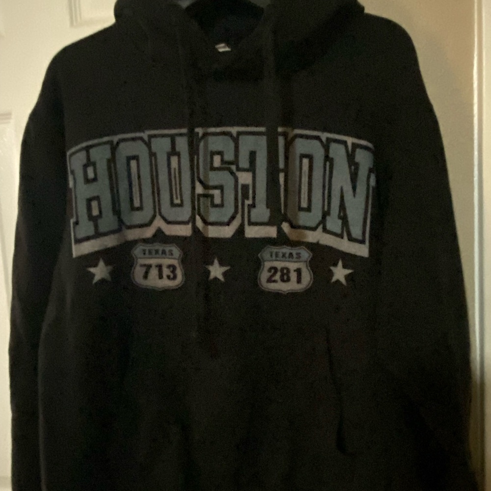 Black Houston Graphic Hoodie
